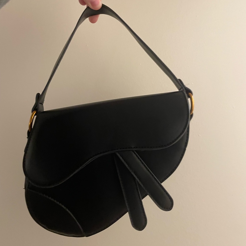 Mini Black Saddle Bag